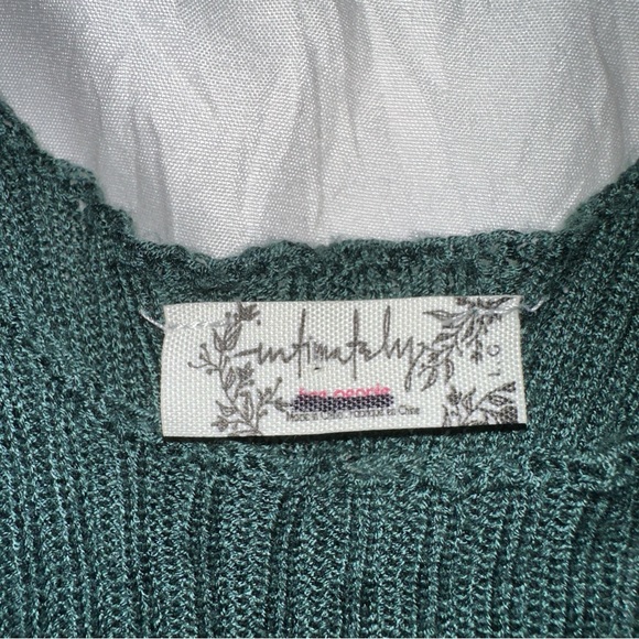 Intimately Free People | NWOT Knit Ribbed Racerback Tank Top Cami Green - Picture 7 of 11